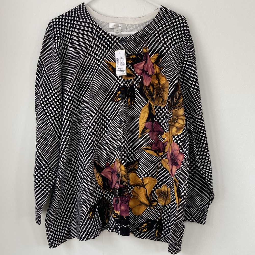 New CJ Banks button up 100% cotton sweater